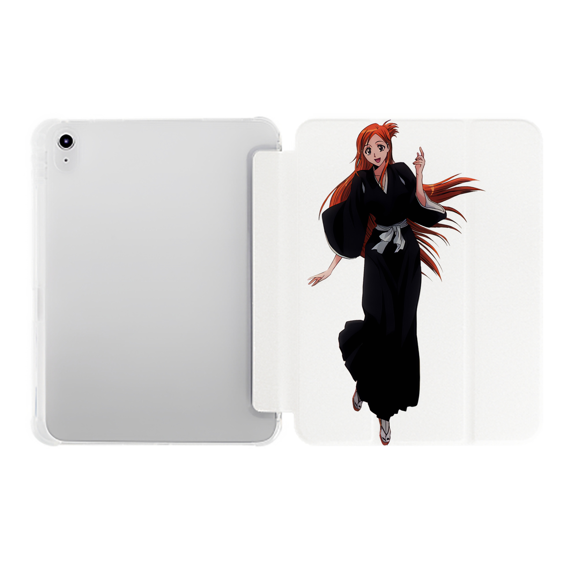 （画像用） ブリーチ 井上織姫（いのうえおりひめ） BLEACH Inoue Orihime IPad ケース ペン収納付き 三つ折りスタンド PUレザー×シリコン 対応機種9.5/10.5/10.9インチ